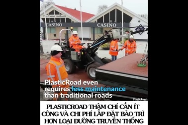 Khám phá đường sinh thái làm hoàn toàn từ rác nhựa giúp chống ngập úng!