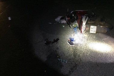 Thượng úy công an tử vong sau va chạm với xe tải