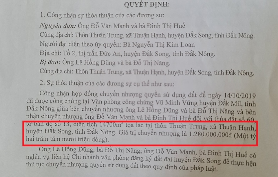 Thêm bất thường trong vụ tòa bất ngờ xử “lén” tại Đắk Nông - 2 Thêm bất thường trong vụ tòa bất ngờ xử “lén” tại Đắk Nông - 2
