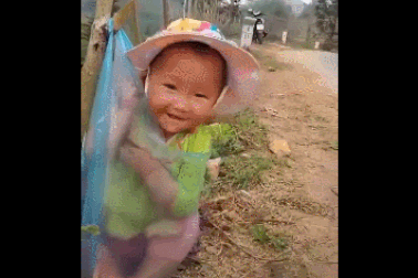 Clip "nụ cười em bé vùng cao theo mẹ đi làm" ấn tượng nhất tuần qua