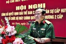 Nhiều địa phương công bố giải thể Ban Chỉ huy Quân sự cấp huyện