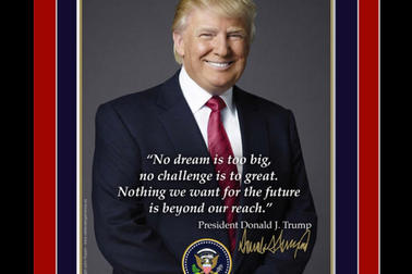 Chân dung nhậm chức của Tổng thống Trump bị mắc lỗi