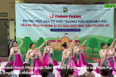 Khánh thành phòng học Dân trí Nặm Pục và 5 ngôi nhà Nhân ái tại Cao Bằng