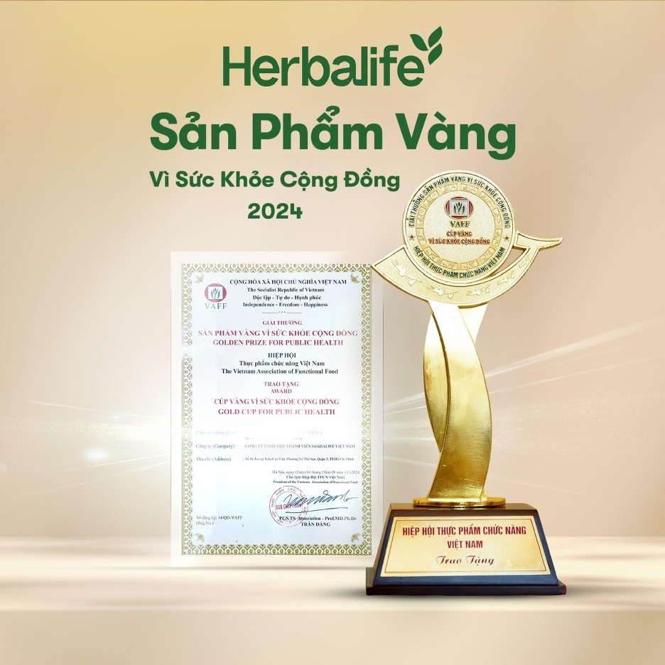 Herbalife Việt Nam đạt giải thưởng Sản phẩm vàng vì sức khỏe cộng đồng năm 2024 - 1