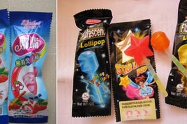 “Thu hồi ngay kẹo mút phát sáng vì có chứa chất cực độc”