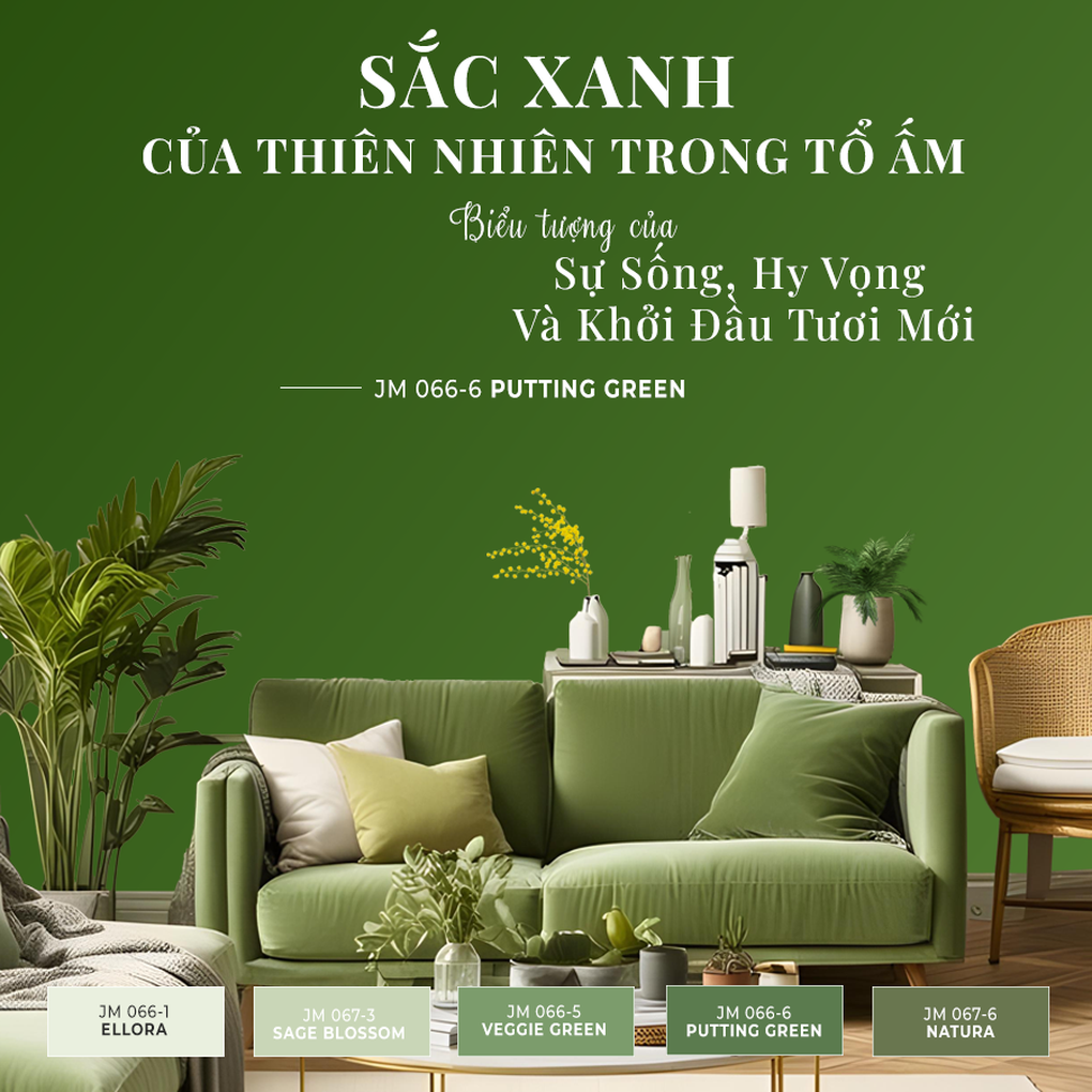 Bộ sưu tập màu sắc xu hướng 2025 của JYMEC: Sắc xanh thiên nhiên trong tổ ấm - 1 Bộ sưu tập màu sắc xu hướng 2025 của JYMEC: Sắc xanh thiên nhiên trong tổ ấm - 1