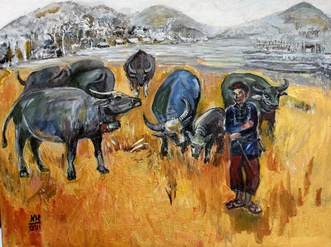 Đông về (acrylic) - Lê Ngọc Huyền