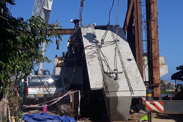 Cầu 169 tỷ đồng gặp sự cố gãy dầm khi đang thi công