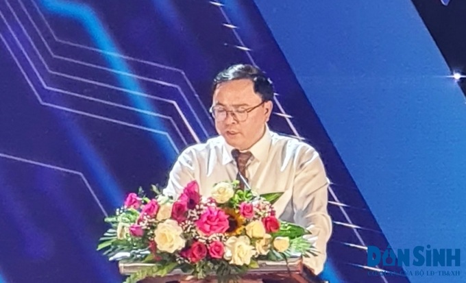 Ông Chu Quang Thái - Thường trực phía Nam, Trung tâm hỗ trợ khởi nghiệp sáng tạo Quốc gia phát biểu tại lễ khai mạc
