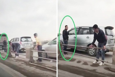 Phạt 1 triệu đồng người đi sai làn đứng xem tháo dải phân cách cầu Thanh Trì