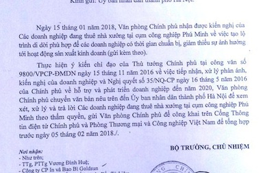 Hà Nội: Văn phòng Chính phủ yêu cầu xem xét kiến nghị của hàng chục doanh nghiệp!