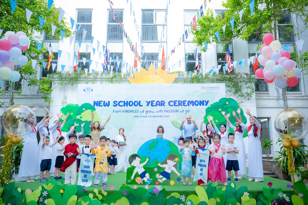 Ngày khai giảng mở ra hành trình hội nhập tại một trường mầm non ở Hà Nội - 1 Ngày khai giảng mở ra hành trình hội nhập tại một trường mầm non ở Hà Nội - 1