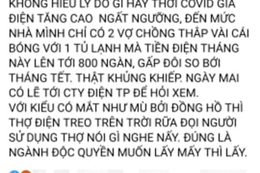 Lý giải nguyên nhân hoá đơn tiền điện tháng 4 tăng mạnh so với trước
