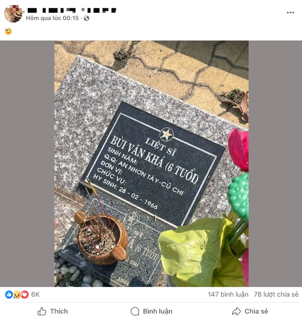 Bình Dương công bố sự thật vụ liệt sĩ “6 tuổi” - 1 Bình Dương công bố sự thật vụ liệt sĩ “6 tuổi” - 1
