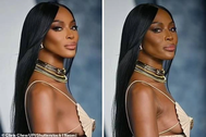 Siêu mẫu Naomi Campbell bị chỉ trích vì chỉnh ảnh lộ liễu