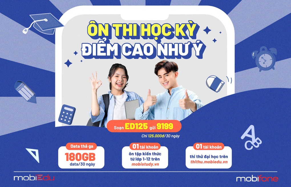 Cùng MobiFone chinh phục điểm cao với gói cước học tập siêu ưu đãi - 1 Cùng MobiFone chinh phục điểm cao với gói cước học tập siêu ưu đãi - 1