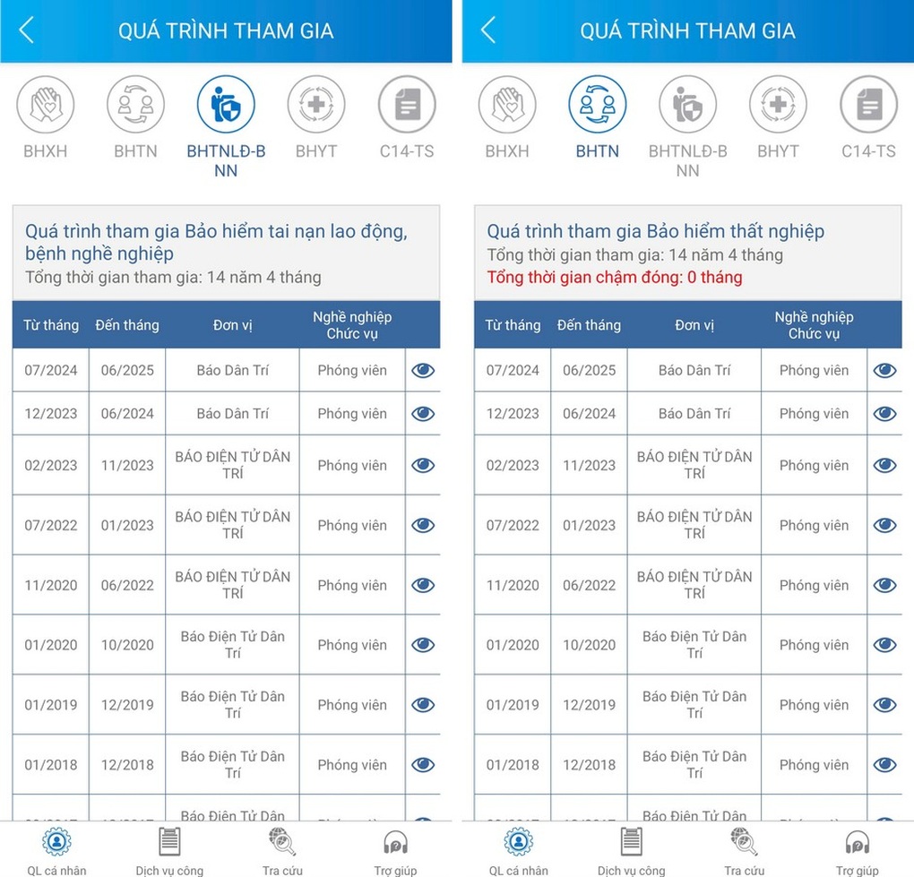 Hướng dẫn tra cứu BHXH, bảo hiểm thất nghiệp qua ứng dụng VssID - 3 Hướng dẫn tra cứu BHXH, bảo hiểm thất nghiệp qua ứng dụng VssID - 3
