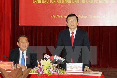 Chủ tịch nước làm việc với ngành Tòa án Nhân dân Tối cao