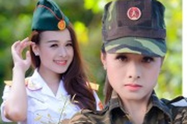 Vẻ đẹp ngọt ngào của nữ phát thanh viên quân đội