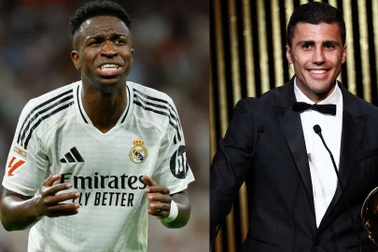 Công bố điểm số ở giải Quả bóng vàng 2024: Rodri thắng sát nút Vinicius