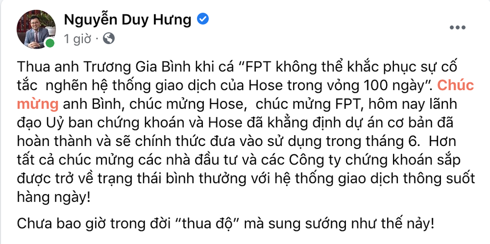 Ông trùm chứng khoán Nguyễn Duy Hưng nhận thua ông Trương Gia Bình - 2 Ông trùm chứng khoán Nguyễn Duy Hưng nhận thua ông Trương Gia Bình - 2