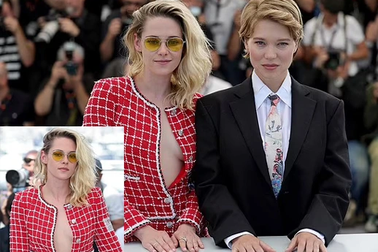 Kristen Stewart mặc áo không nội y dự Liên hoan phim Cannes