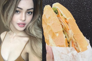 "Hot girl Instagram" khoe món bánh mì khiến fan Việt thích thú