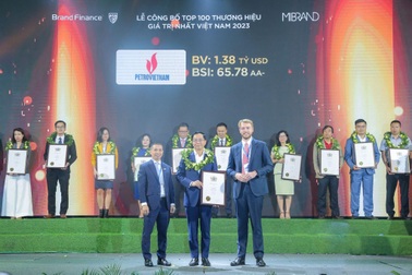 Petrovietnam nằm trong top 10 "Thương hiệu giá trị nhất Việt Nam 2023"