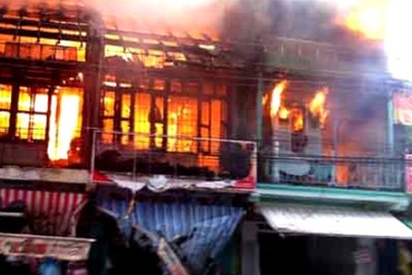 Cháy lớn tại trung tâm chợ Mỹ Tho