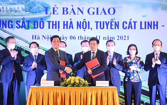 Lễ bàn giao Dự án Đường sắt đô thị Hà Nội tuyến Cát Linh - Hà Đông cho TP. Hà Nội