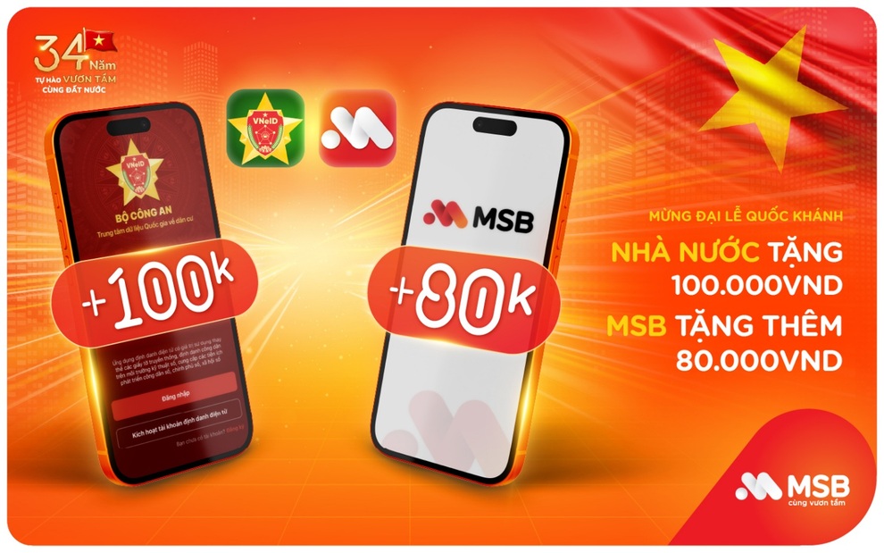 MSB gives an additional 80,000 VND to people who link their accounts to receive social security on September 2nd - 1 MSB tặng thêm 80.000 đồng cho người dân liên kết tài khoản nhận an sinh xã hội dịp 2/9 - 1