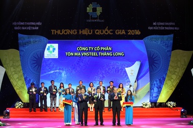 Vnsteel Thăng Long được vinh danh Thương hiệu Quốc gia năm 2016