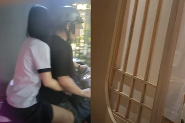 Nữ sinh trốn lớp học thêm, vô tư diễn "cảnh nóng" ở quán cà phê