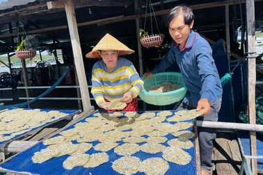 Bánh tráng cá cơm “hái ra tiền” ở làng chài giữa cao nguyên