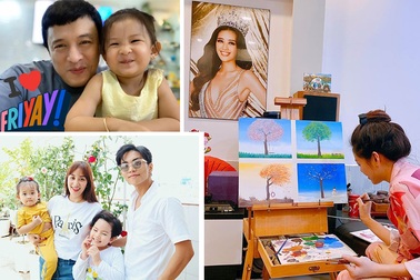 Hoa hậu Khánh Vân thể hiện tài năng hội họa