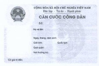 16 địa phương cấp thẻ Căn cước công dân từ ngày 1/1/2016