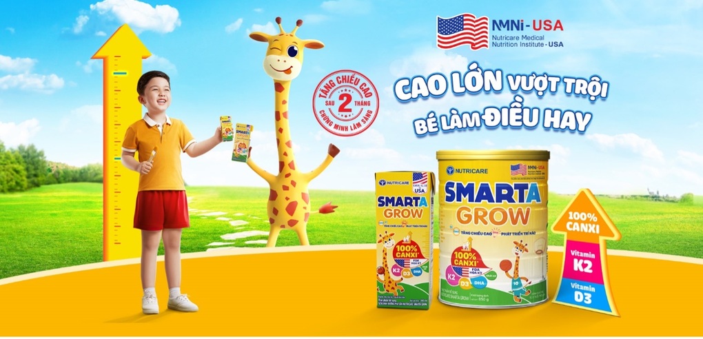 Nutricare Smarta Grow được chứng minh lâm sàng giúp trẻ cao lớn sau 2 tháng sử dụng - 1 Nutricare Smarta Grow được chứng minh lâm sàng giúp trẻ cao lớn sau 2 tháng sử dụng - 1