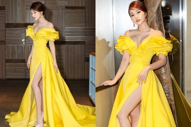 Diễn viên Sam diện đầm gợi cảm, khoe vòng 1 căng tràn