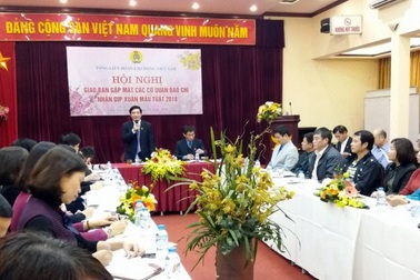 Sáng 21/1: Tuyên dương 70 chủ tịch công đoàn cơ sở xuất sắc