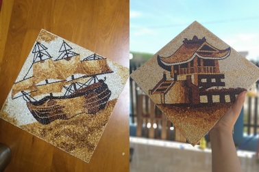 Những bức tranh nghệ thuật được "thổi hồn" từ gạo