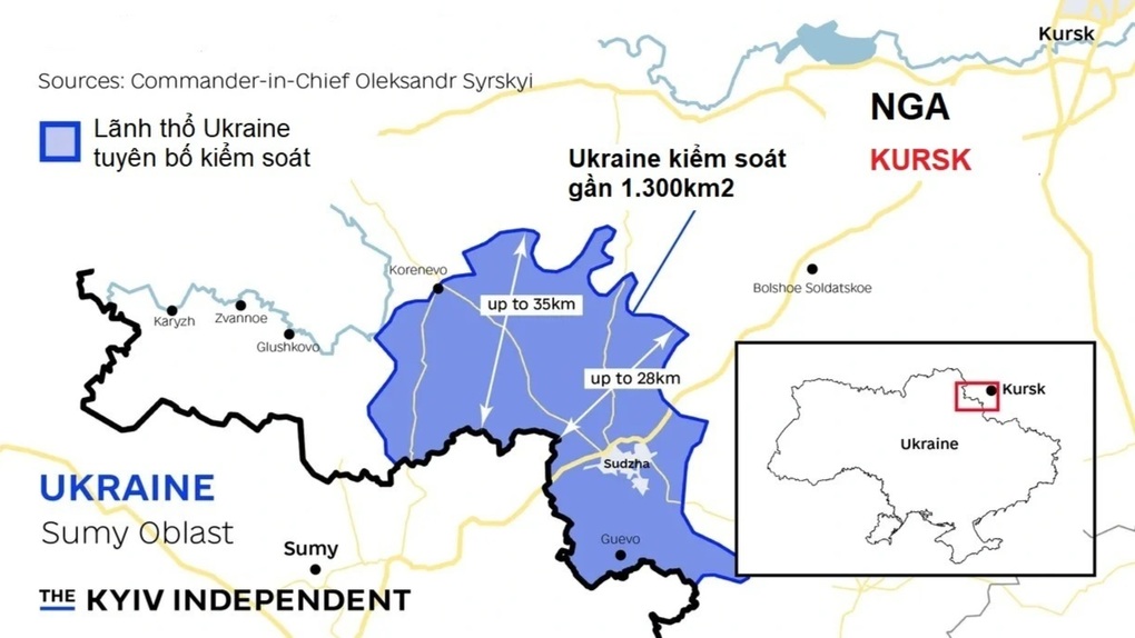 Nga tung lực phản công, Ukraine đủ sức kiểm soát 1.300km2 lãnh thổ Kursk? - 2