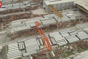 Toàn cảnh Nhà máy sản xuất Bê tông thông minh đúc sẵn cho xuất khẩu