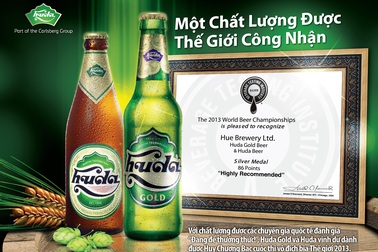 Bia Huda giành Huy chương bạc tại cuộc thi Vô địch bia Thế giới