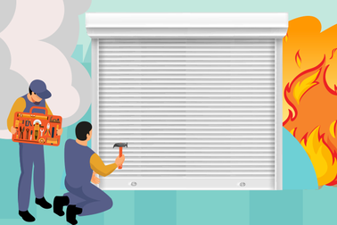 Kỹ năng phá cửa cuốn, cửa xếp khi xảy ra cháy nổ