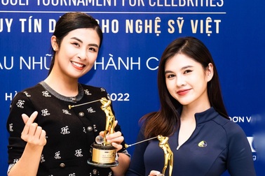 Hoa hậu Ngọc Hân chiến thắng giải golf dành cho nghệ sĩ