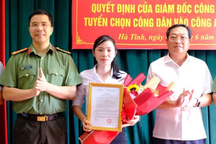 Tuyển dụng vợ Đại úy công an hy sinh khi làm nhiệm vụ vào ngành