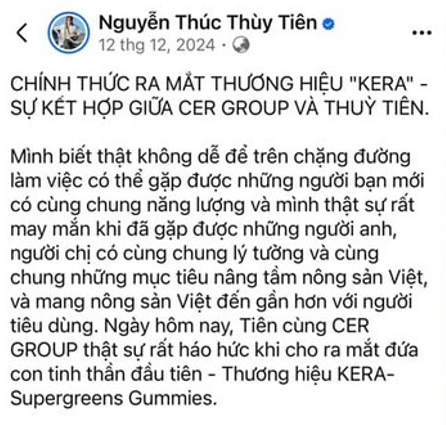 Hoa hậu Thùy Tiên từng nổ về kẹo rau Kera thế nào trước khi bị khởi tố? - 1