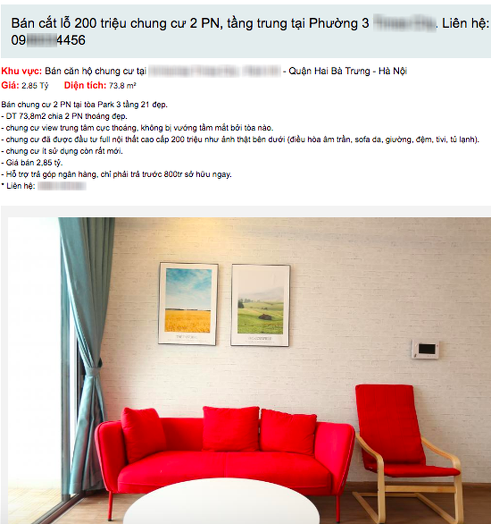 Nở rộ chiêu trò bán cắt lỗ căn hộ chung cư trong mùa dịch - 1 Nở rộ chiêu trò bán cắt lỗ căn hộ chung cư trong mùa dịch - 1