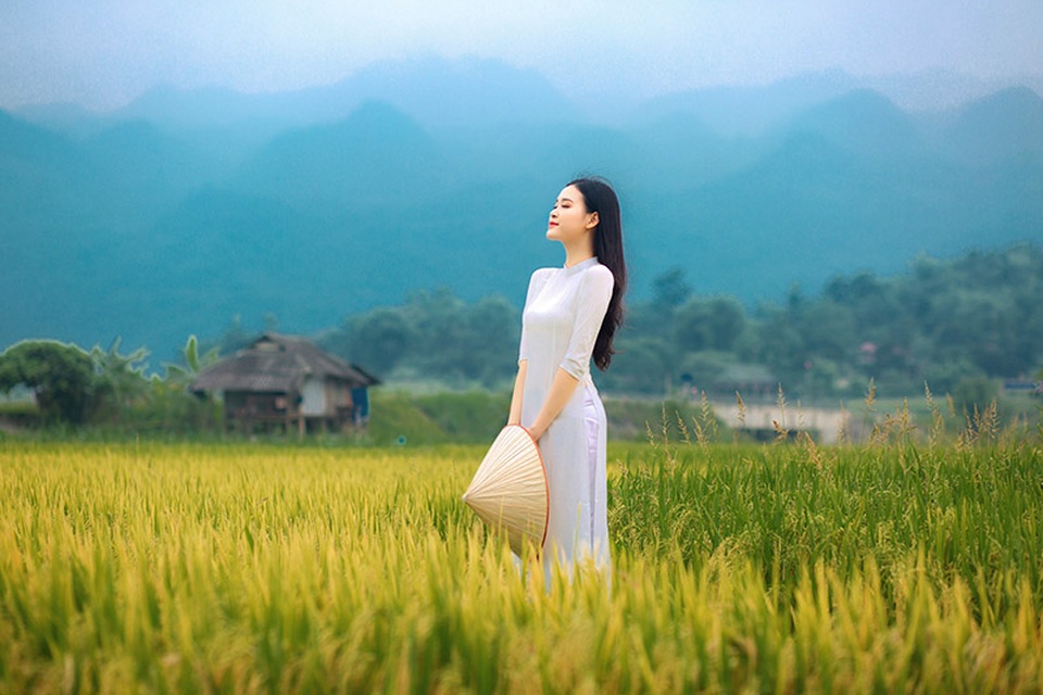 Á khôi Sinh viên Việt Nam khoe nét xuân thì bên cánh đồng lúa - 5 Á khôi Sinh viên Việt Nam khoe nét xuân thì bên cánh đồng lúa - 5