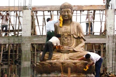 Cung đón tượng Phật Thích Ca Mâu Ni lớn nhất miền Trung